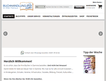 Tablet Screenshot of buchhandlung-damme.de